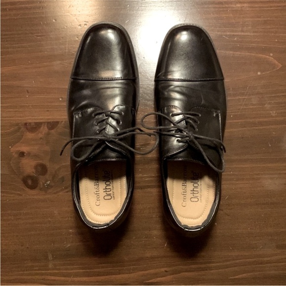 Croft & Barrow Ortholite Black Lace-Up Dress Shoes Men’s Size 9.5